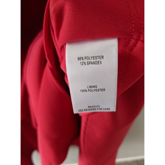 NWOT Taylor Black Label Crepe Tiered High/low Midi Dress 2 Red - Picture 9 of 12